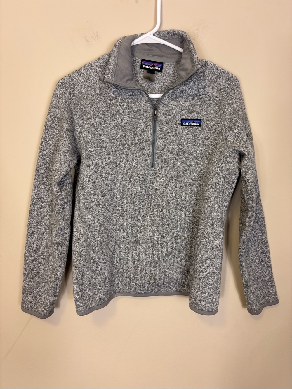 Patagonia Heathered Gray Better Sweater Quarter Zip Fleece Lined Pullover Small
